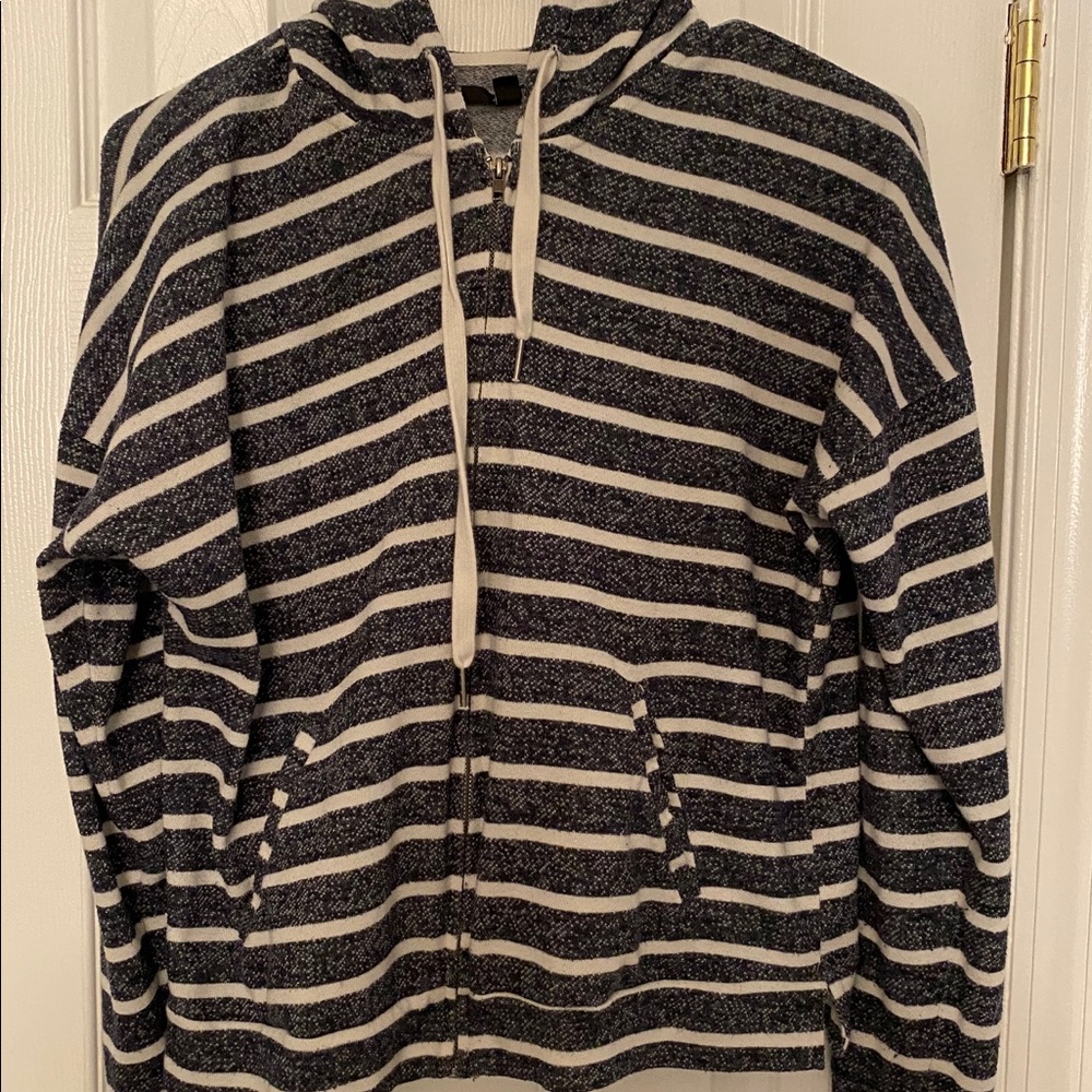 Striped Cropped Hoodie